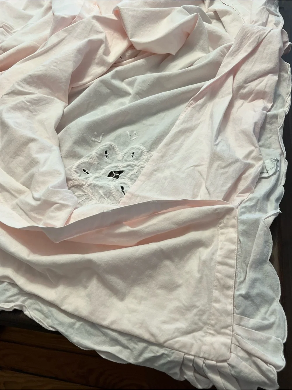 Vintage Battenburg Embroidered Duvet